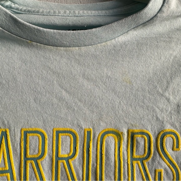 Vintage American Apparel So Cal Graphic Short Sleeve Tie Back Crop Tee Turquoise - Picture 10 of 10